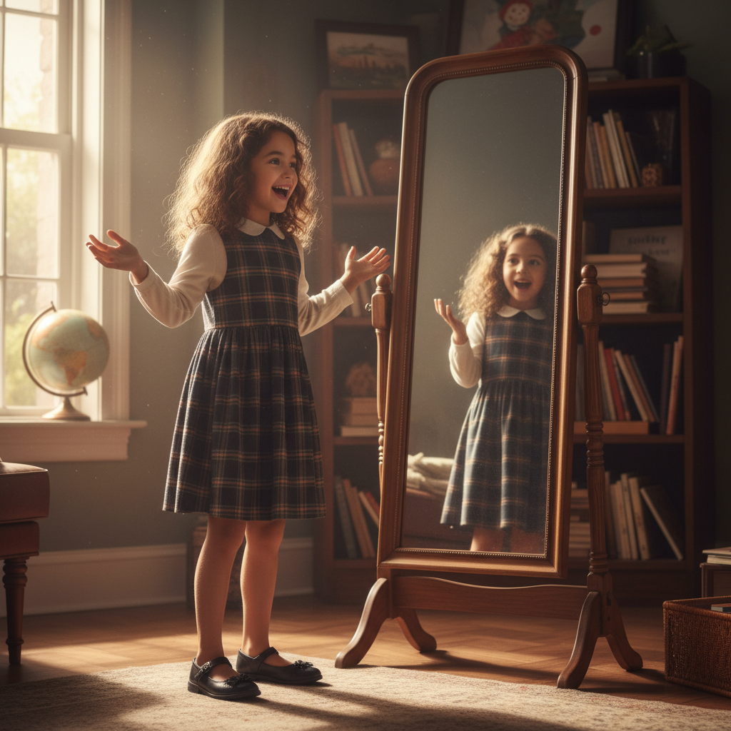 발표 연습을 하는 초등학생 후보