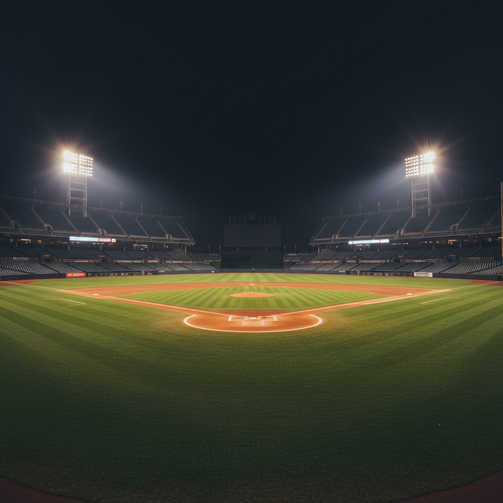 야구 경기장의 야경