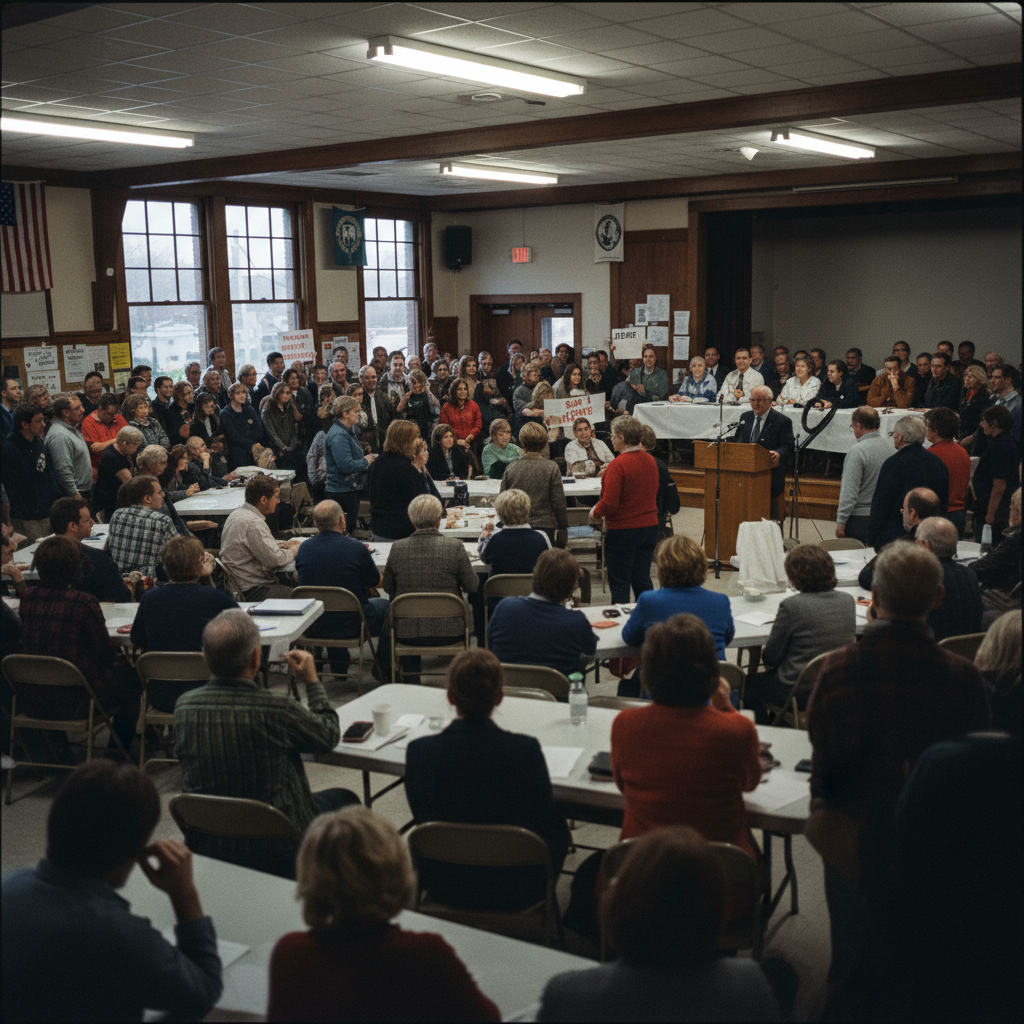 갈등 중재를 위한 공청회 분위기