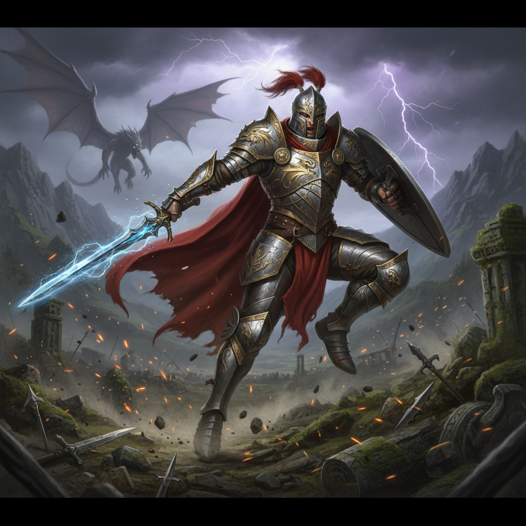 주인공의 역동적인 움직임