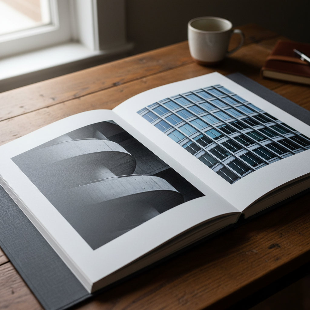 세련된 포트폴리오 북 레이아웃