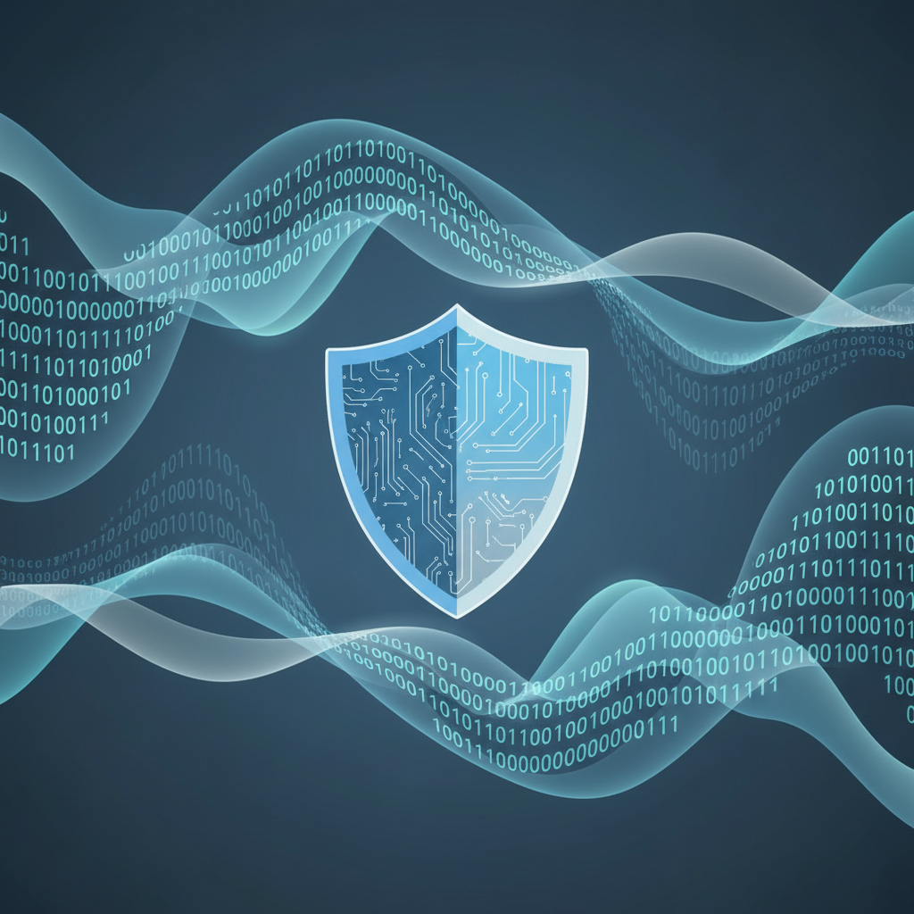 디지털 데이터 보안과 프라이버시를 상징하는 그래픽