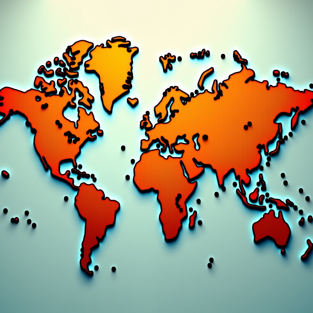 Artistic representation of human migration map with subtle textures, earth tones and warm lighting, professional design style, 4:3 ratio.