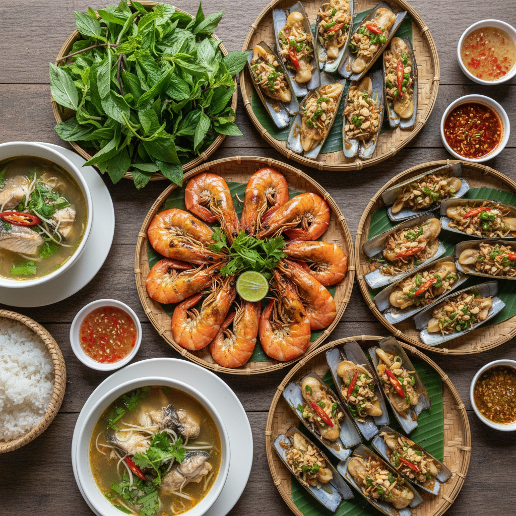 푸꾸옥의 신선한 해산물 요리