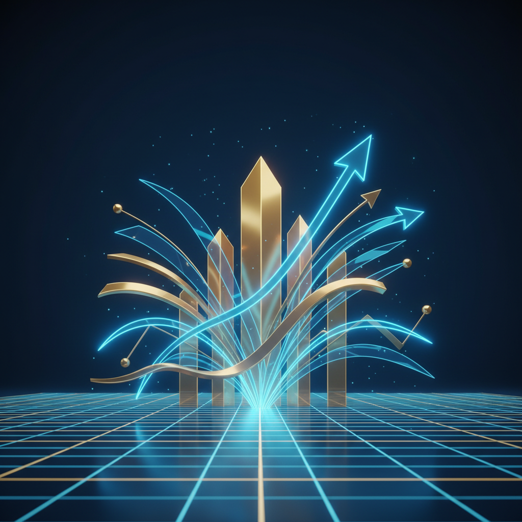 주식 시장 흐름을 분석하는 데이터 차트