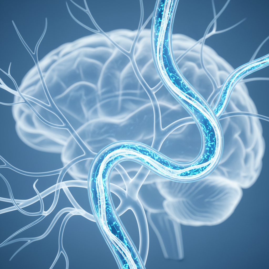 뇌혈관 건강을 상징하는 시각적 이미지