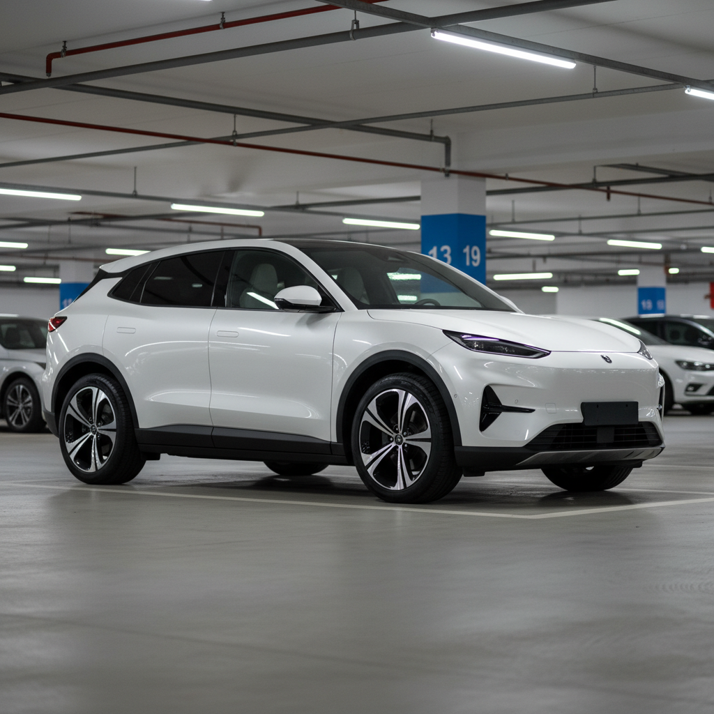 주차장에 세워진 깔끔한 셀토스