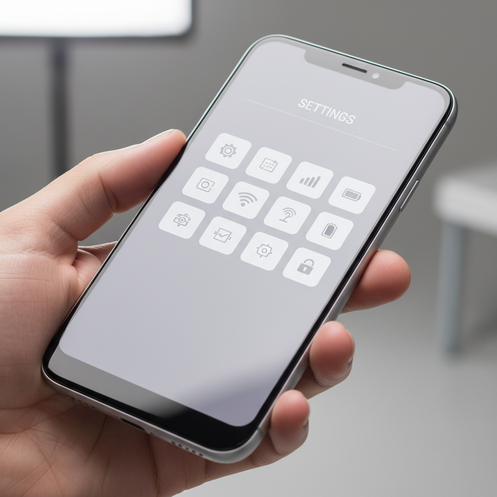 스마트폰에서 카카오톡 설정을 확인하는 모습