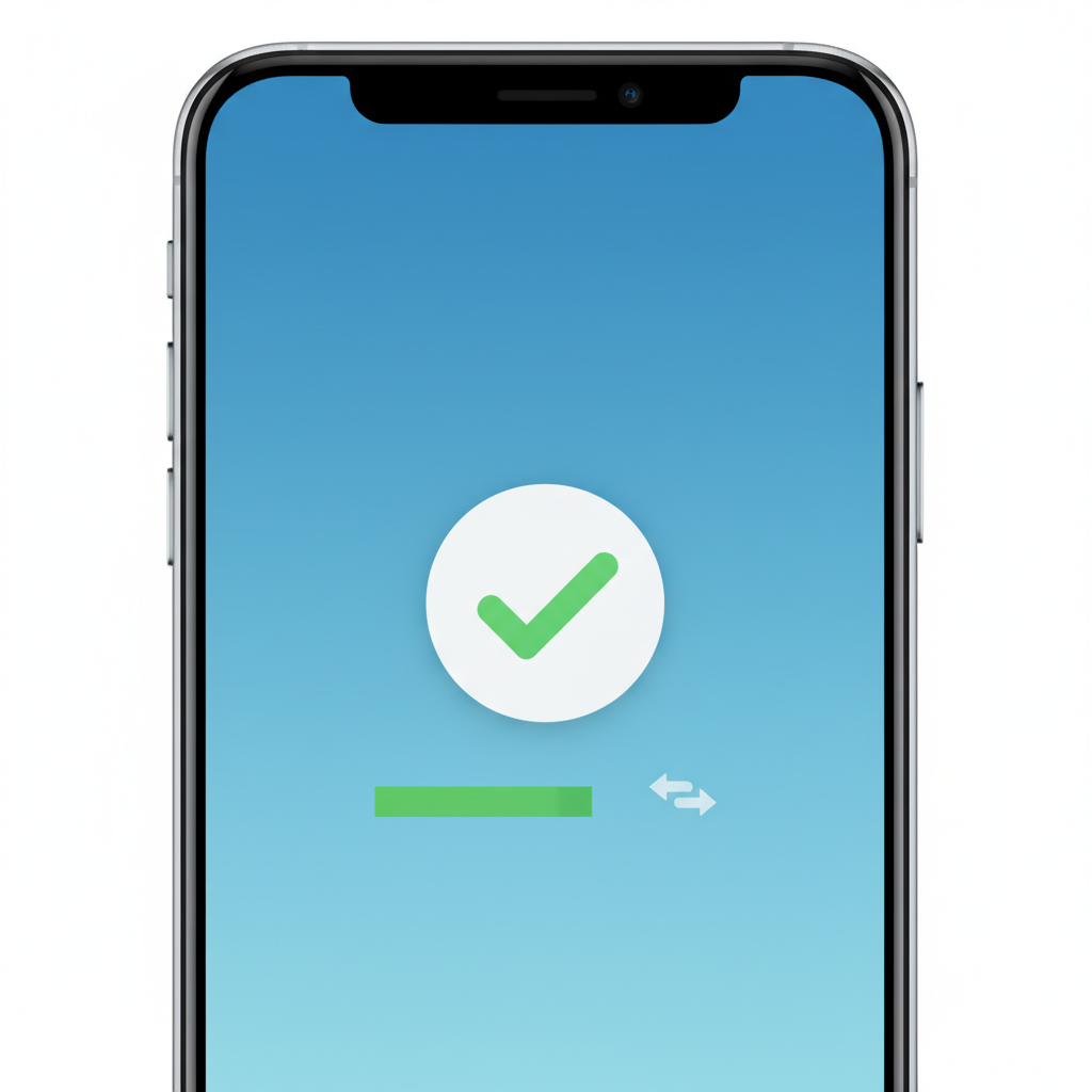 데이터가 성공적으로 복구된 화면