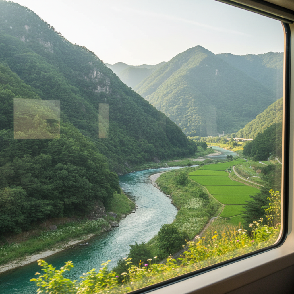 해랑열차 창밖으로 보이는 아름다운 한국의 산하