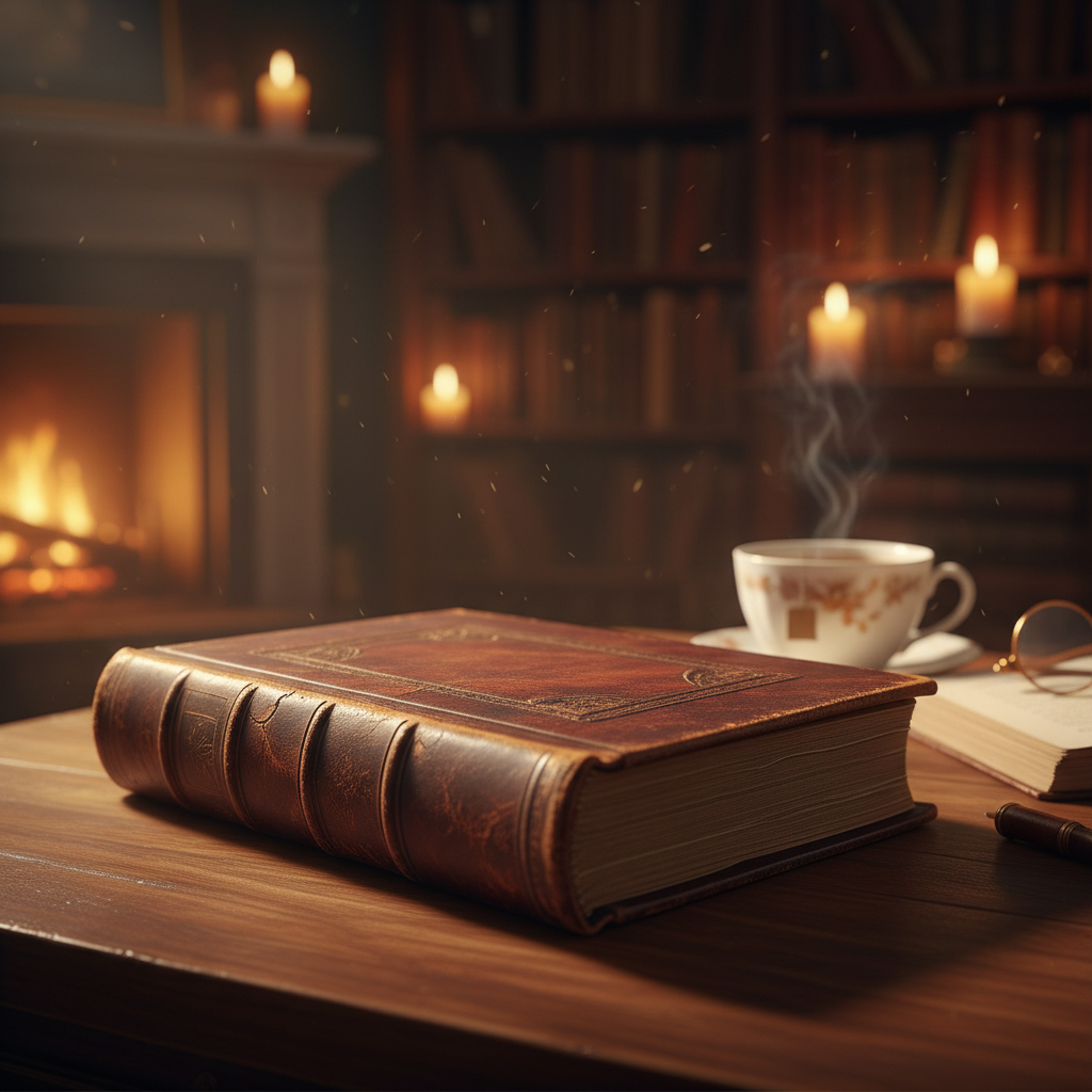 오래된 서재의 고전 책