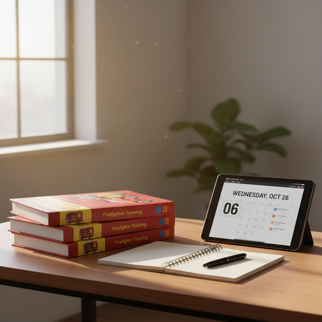 소방 공무원 수험 서적과 학습 플래너