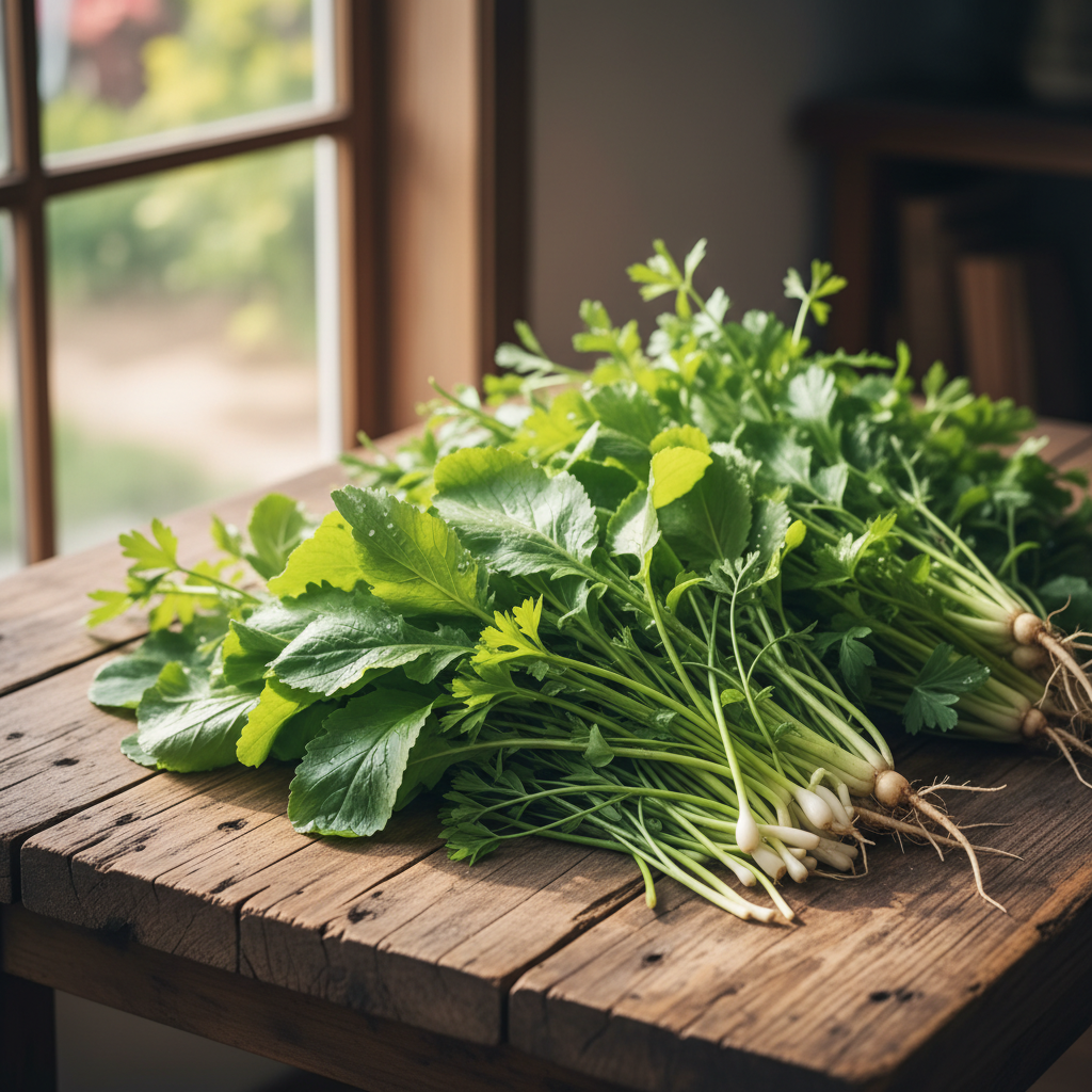 싱그러운 봄나물 식재료