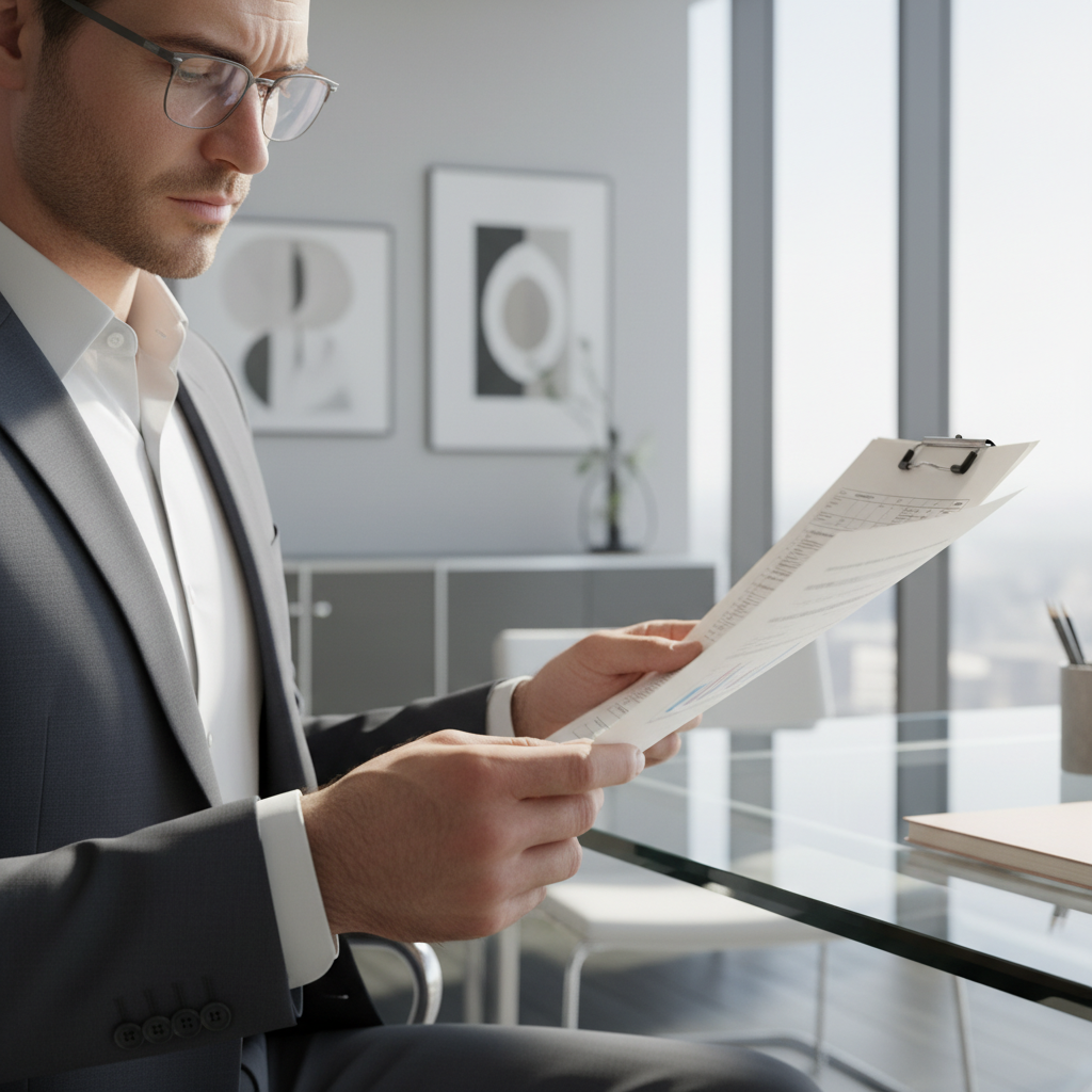 깔끔한 정리와 서류 검토