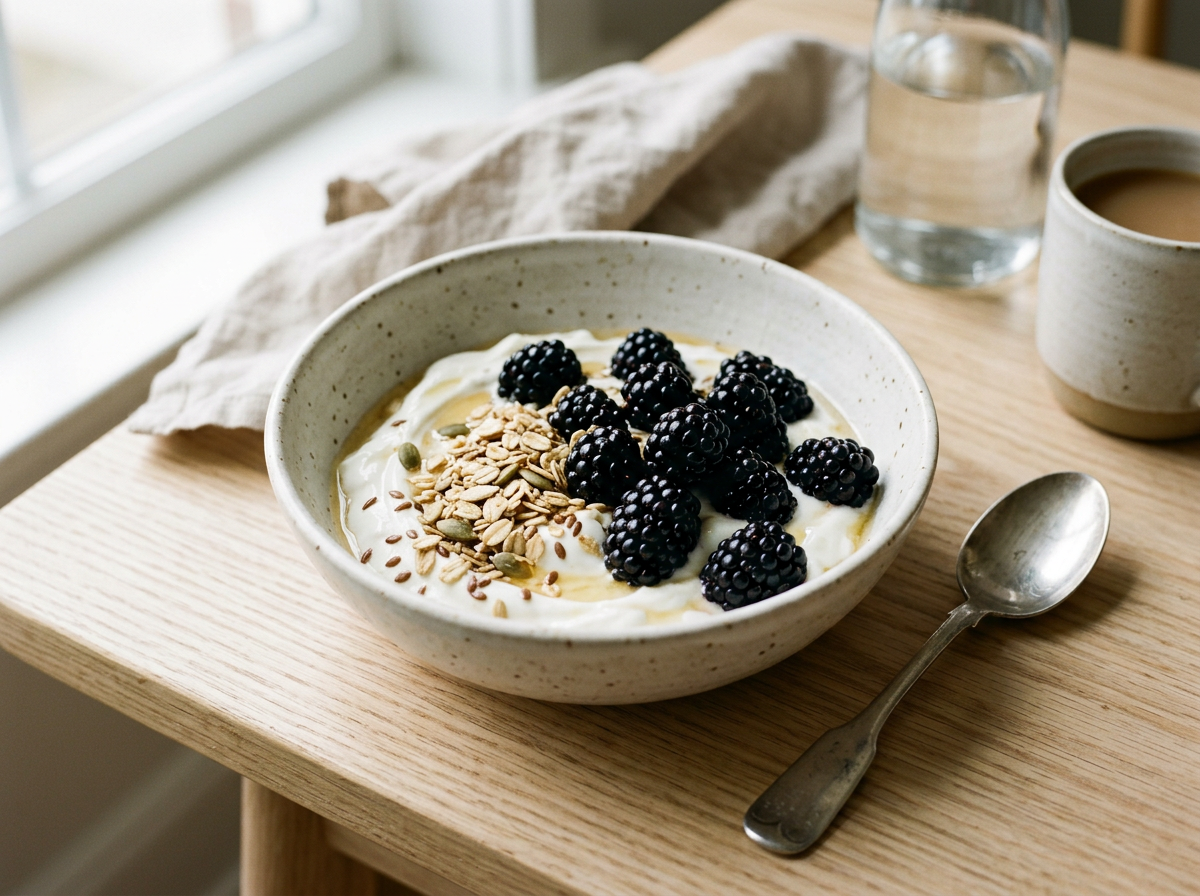 블랙베리와 샐러드