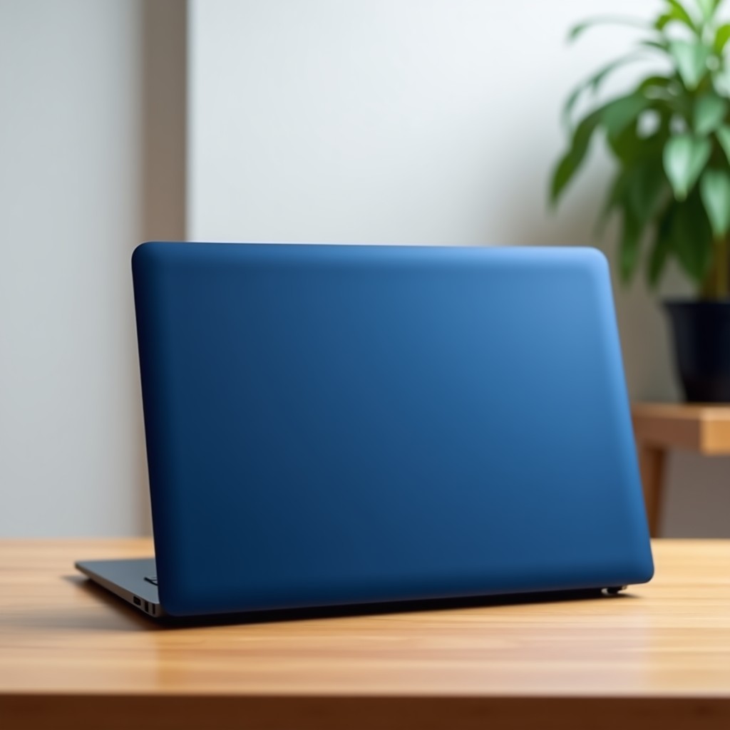 세련된 인디고 색상의 맥북 네오