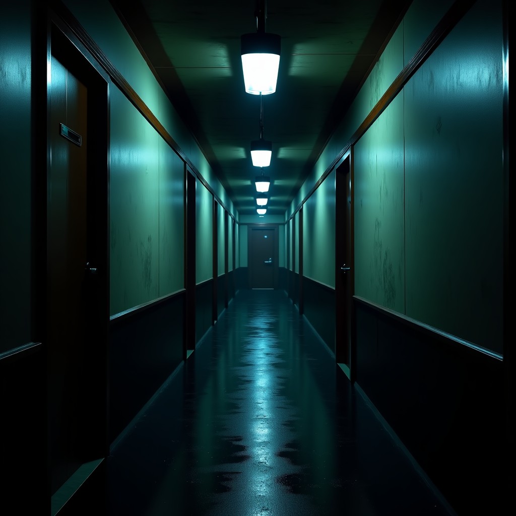 여운이 남는 어두운 복도