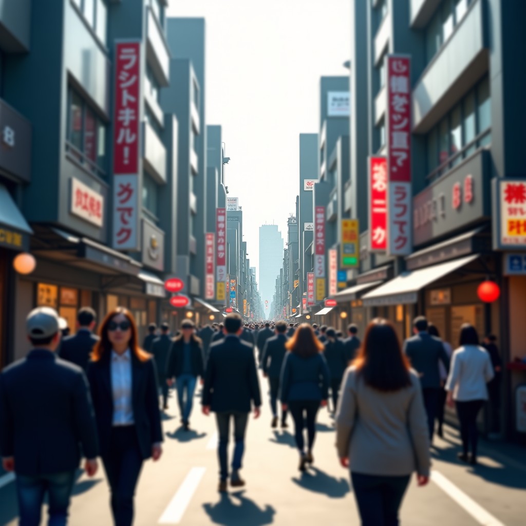 일본 여행 중 거리 풍경