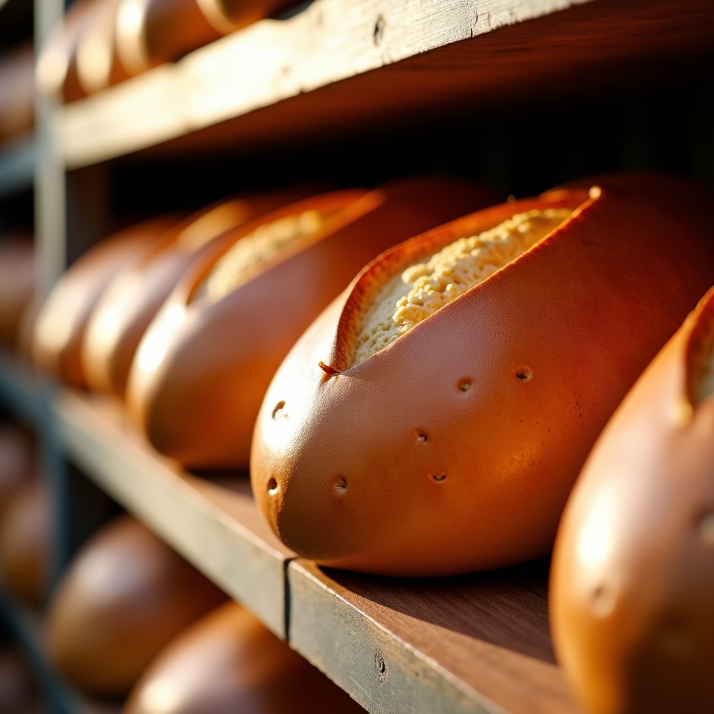 갓 구워진 화이트리에 식빵