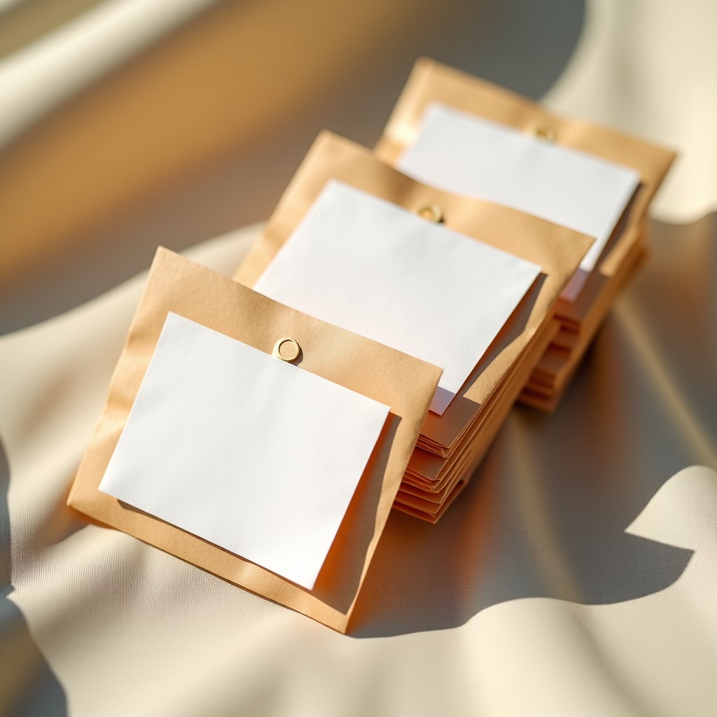 깔끔하게 포장된 어린이집 이름표