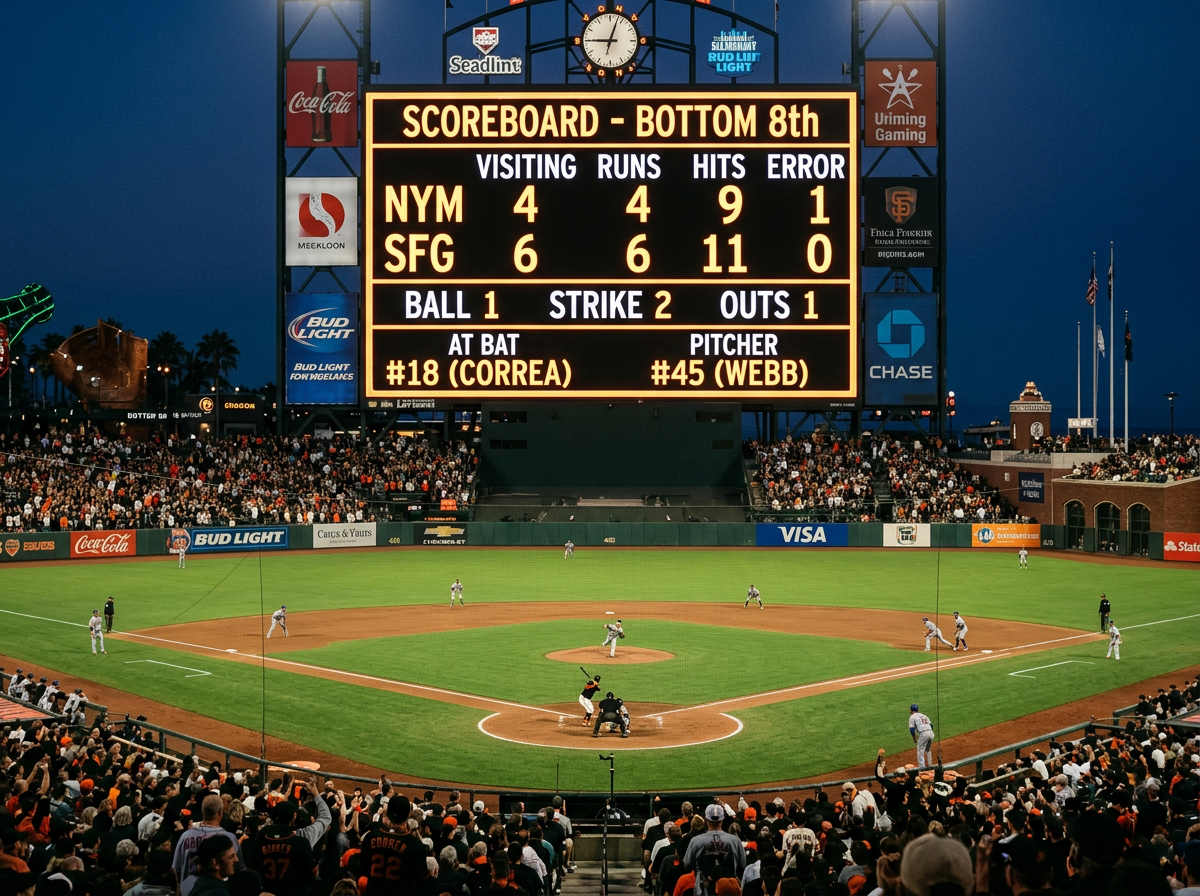 야구 경기 중 전광판 기록