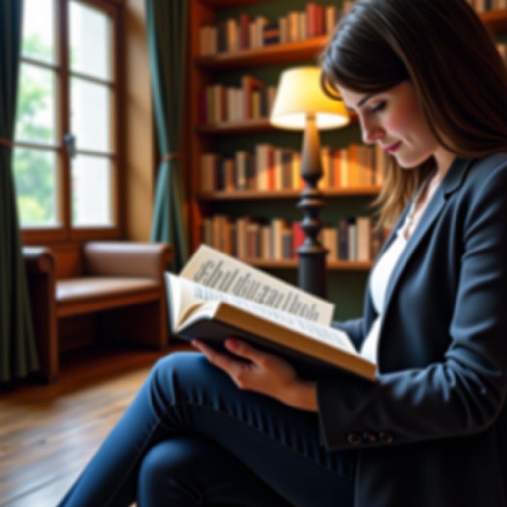 집중해서 책을 읽는 모습