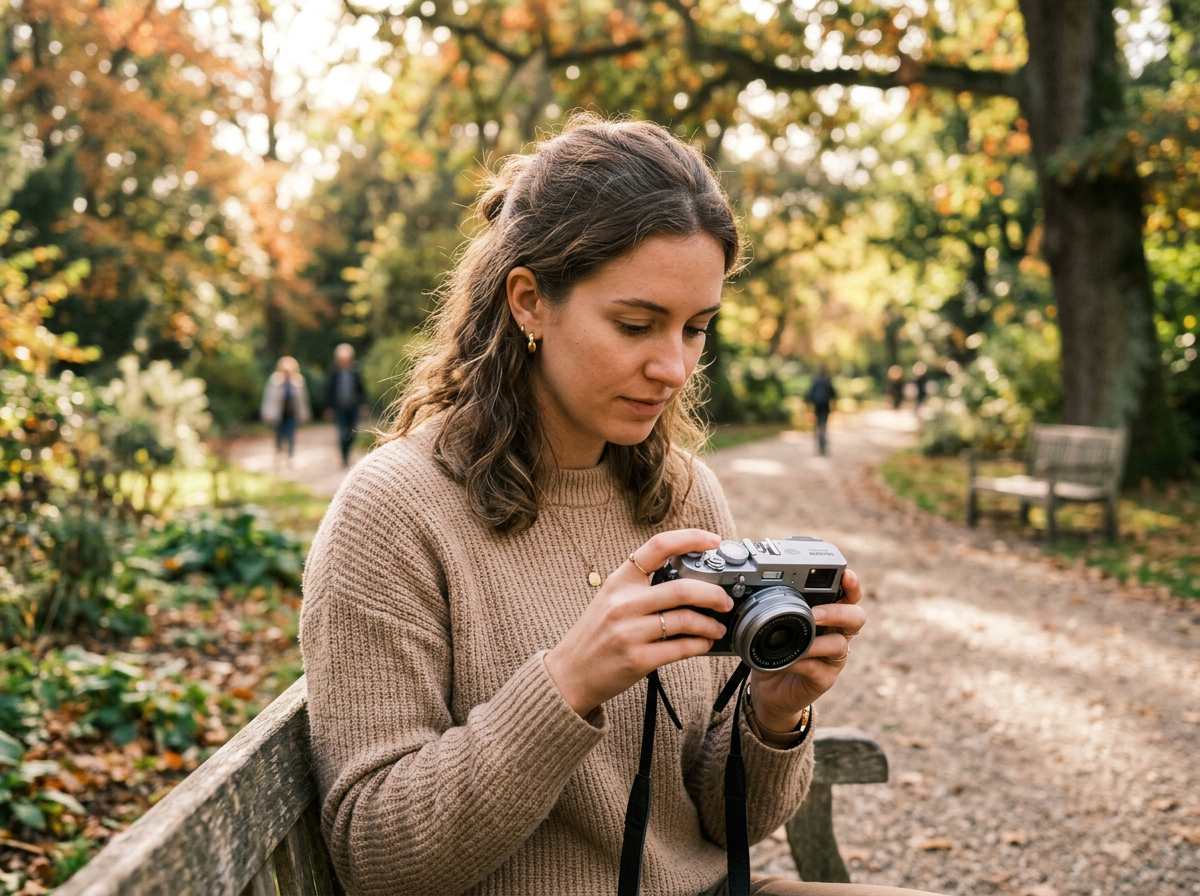 여행 중 사용하는 컴팩트 카메라