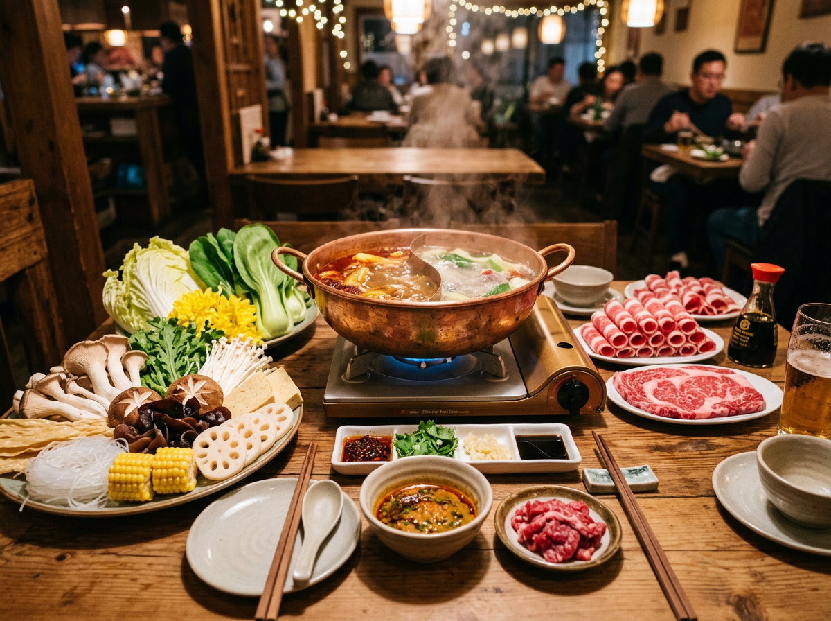 푸짐한 샤브샤브 상차림