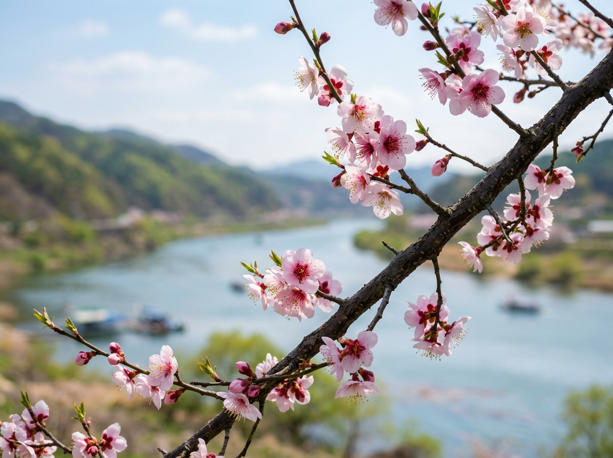 낙동강변의 아름다운 매화