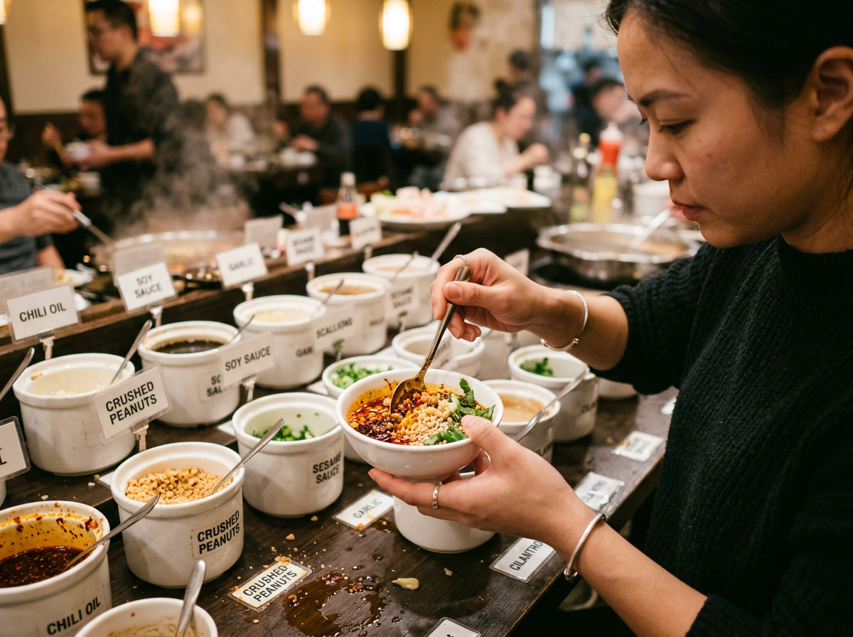 훠궈 소스를 만드는 과정