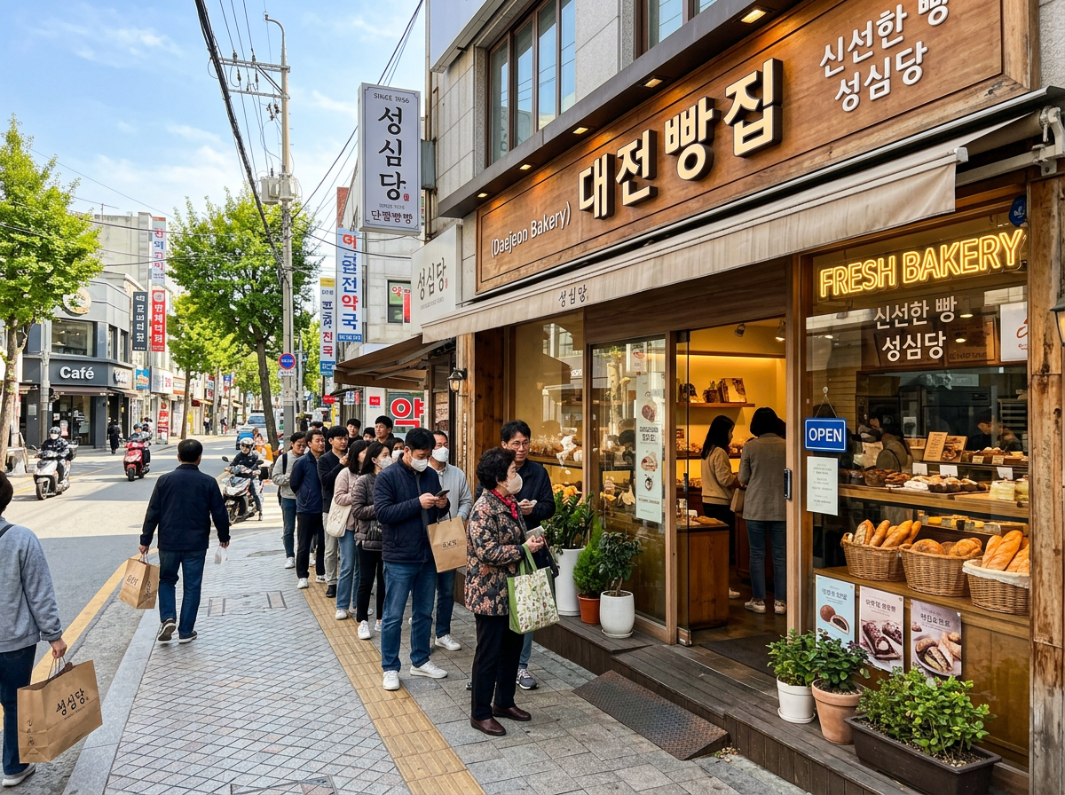 대전 성심당 매장 앞 풍경