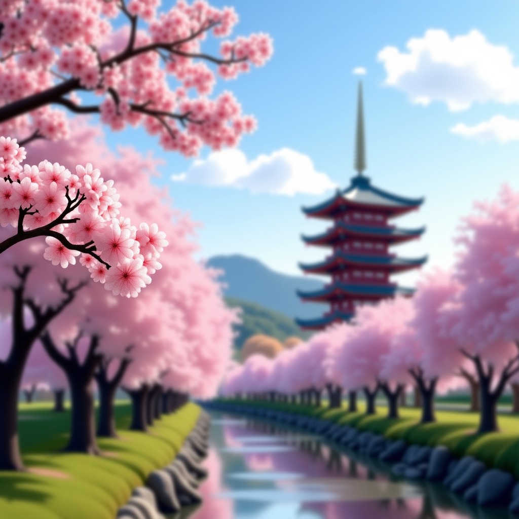 일본 벚꽃 풍경