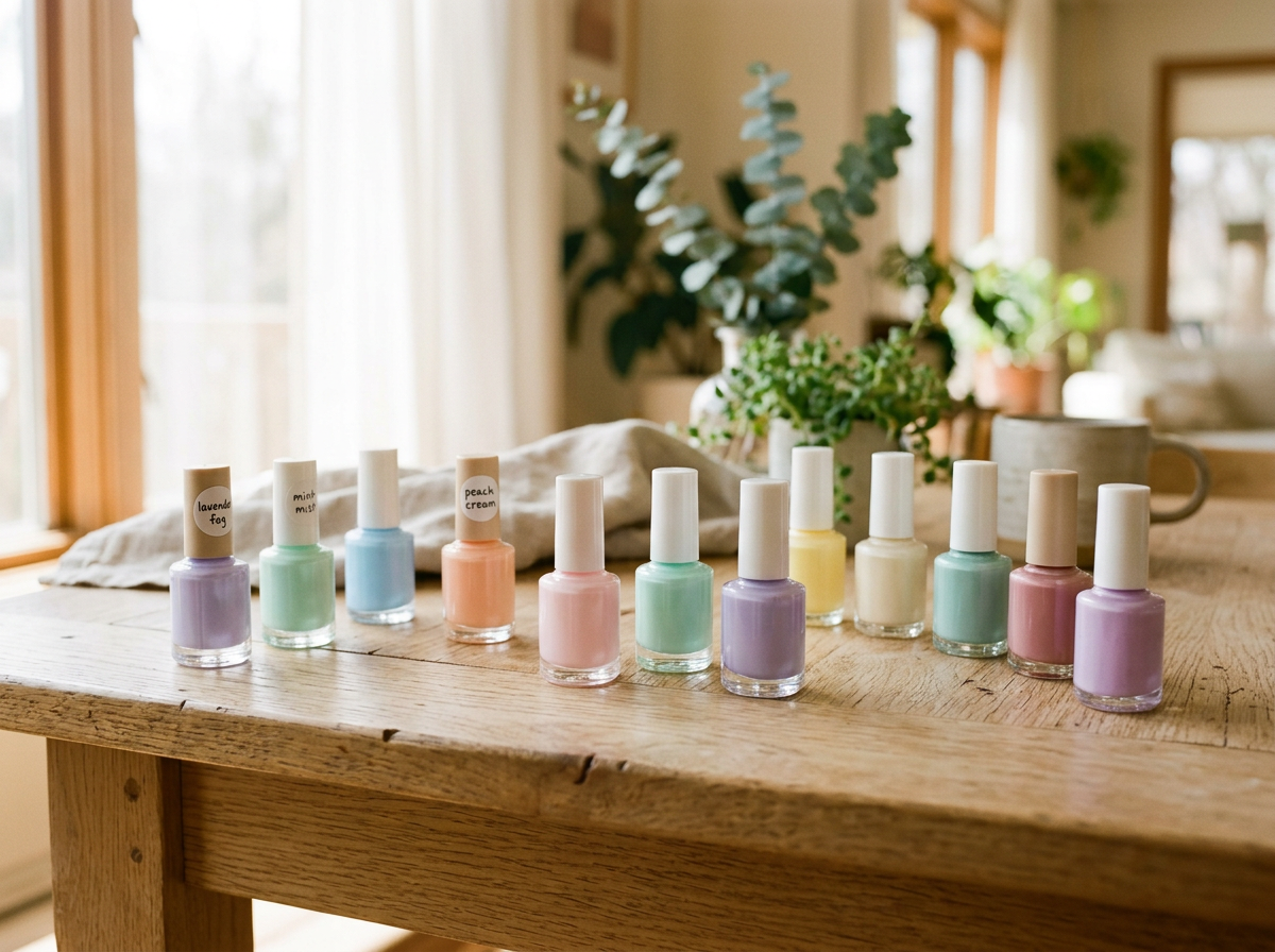 화사한 봄 느낌의 네일 컬러 팔레트