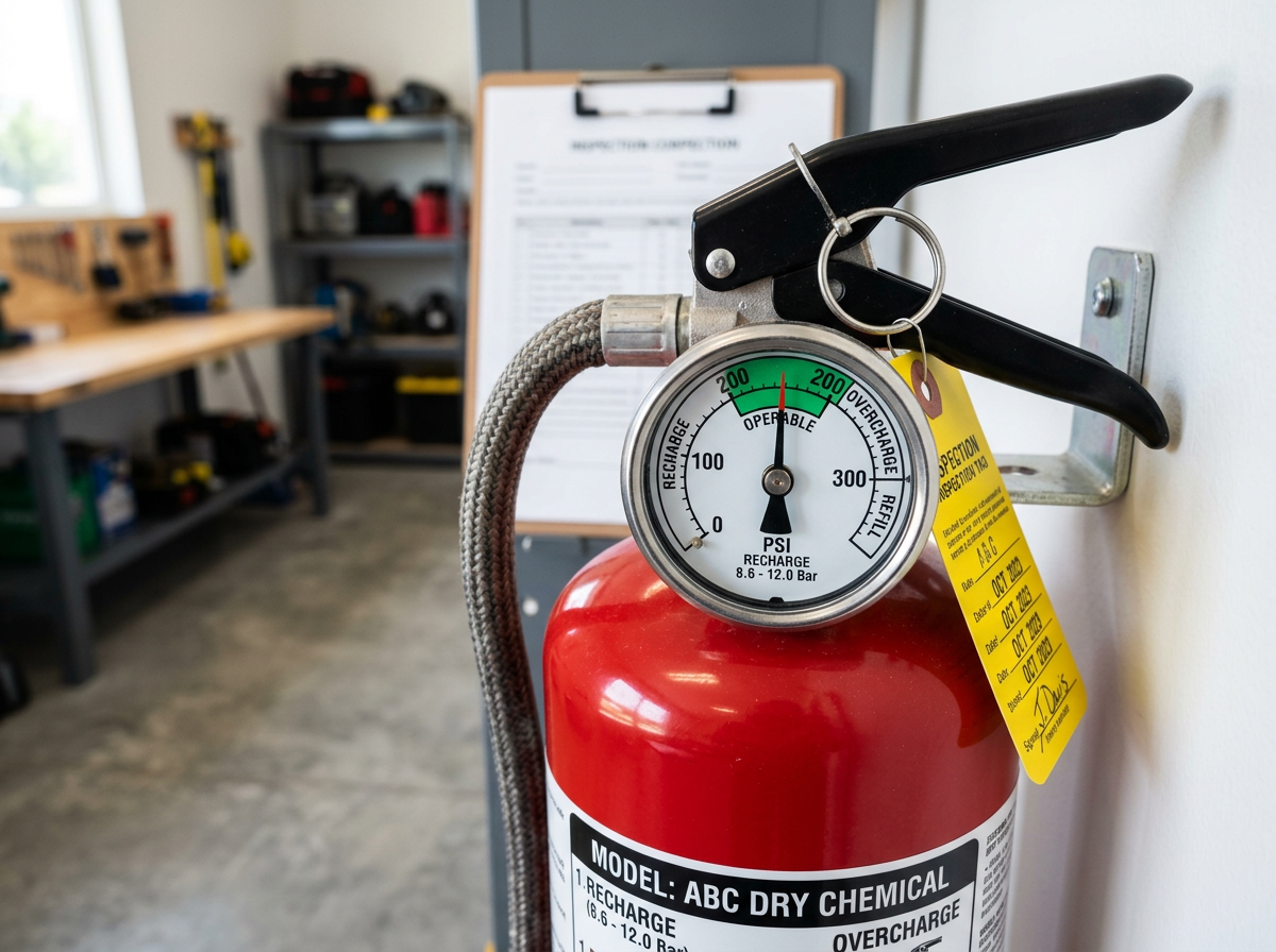 소화기 압력 게이지 확인