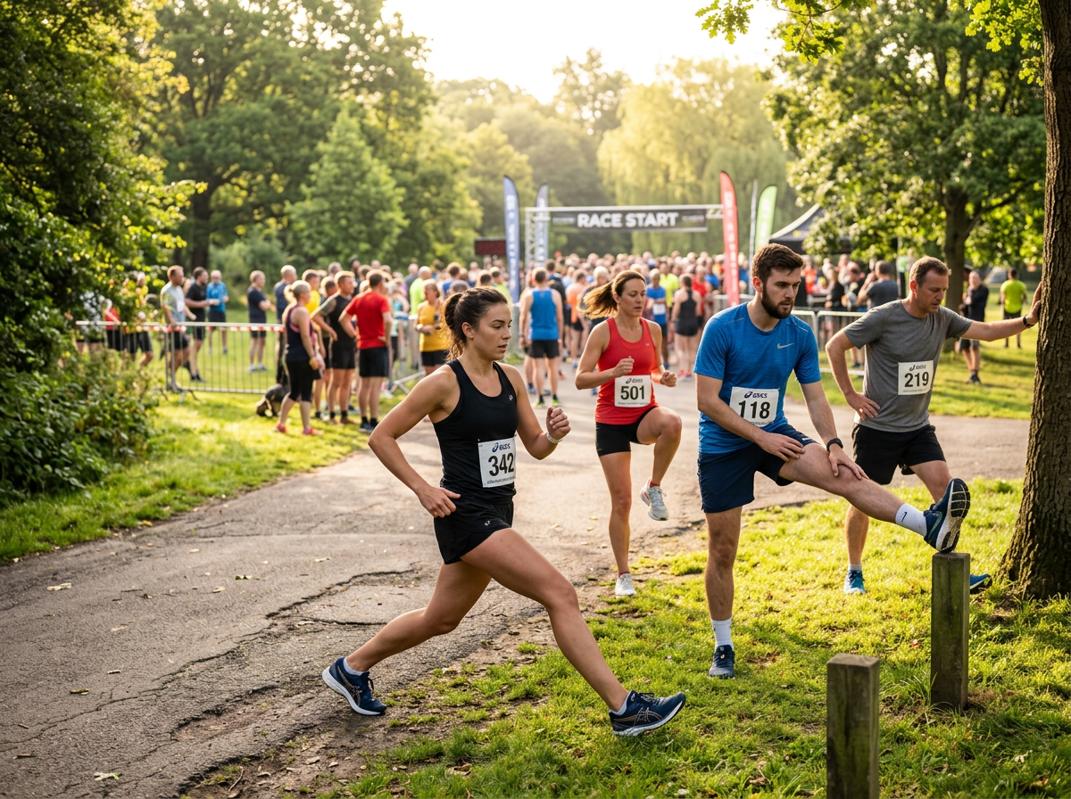 준비 운동하는 사람들