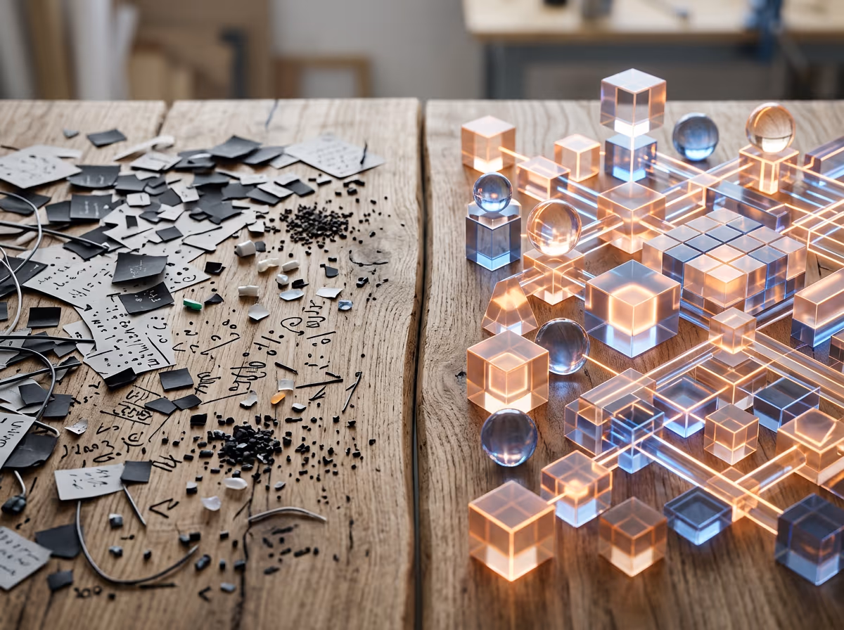 효율적인 업무와 가치 투자를 상징하는 추상적 이미지