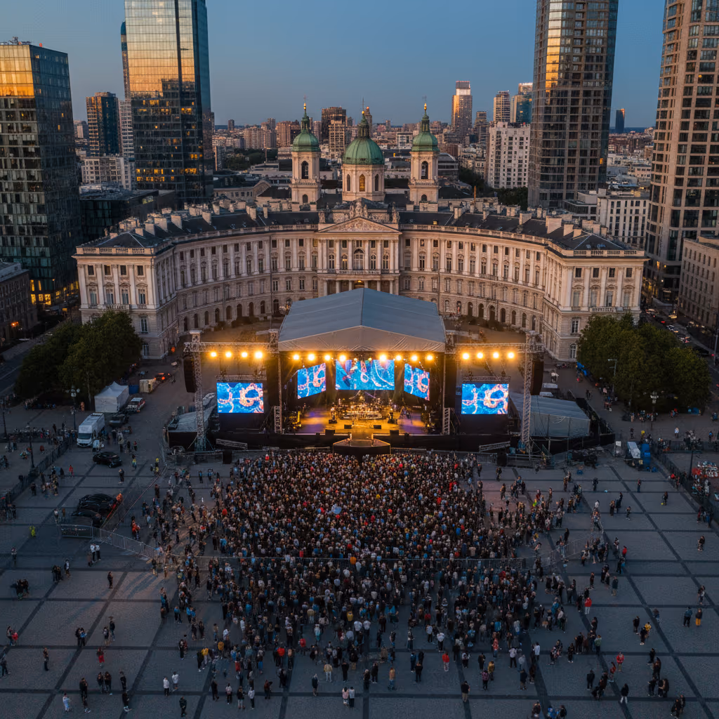 광화문광장 대형 야외 공연 무대 전경
