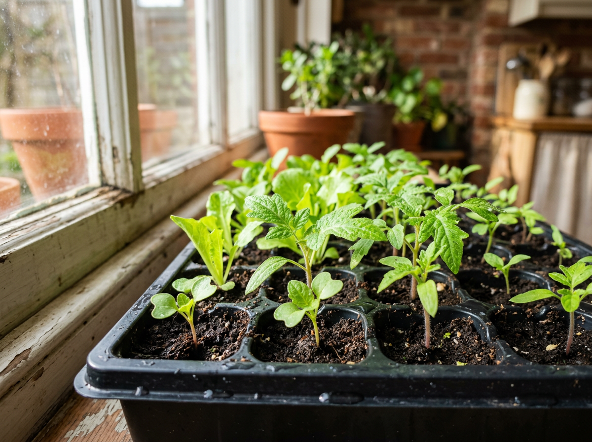 건강하게 자란 어린 모종들