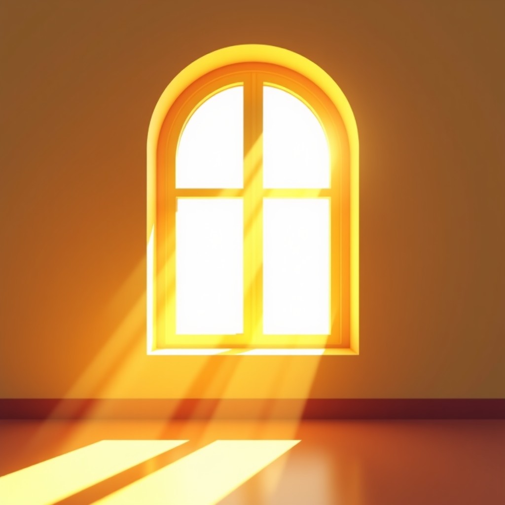 A warm, bright, and hopeful image of a sunny window, symbolic of a new beginning, clean composition, 4:3