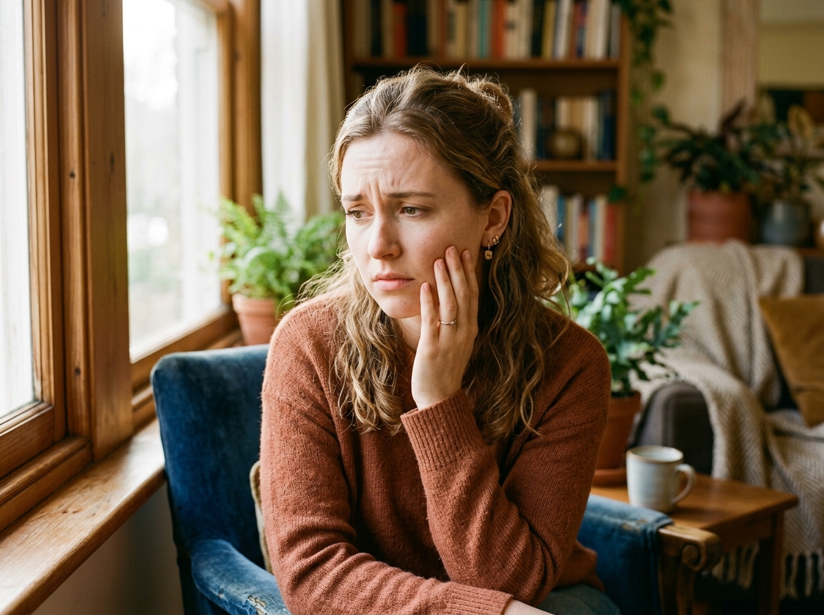 안면 통증을 확인하는 모습
