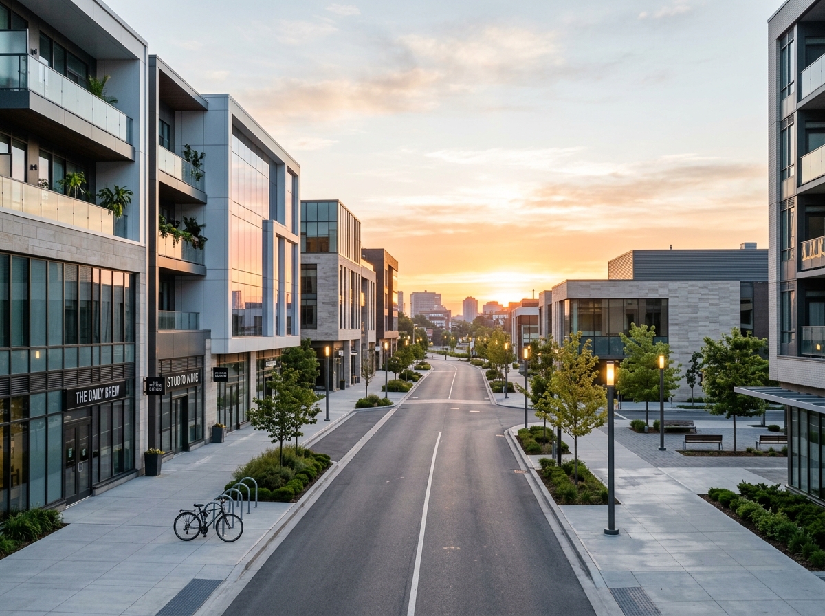 고요하고 평온한 거리 풍경