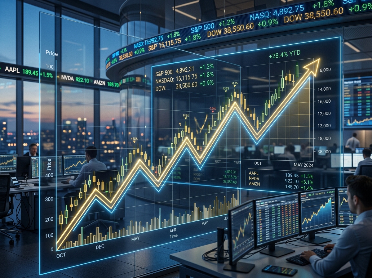 주식 시장의 흐름과 상승 그래프