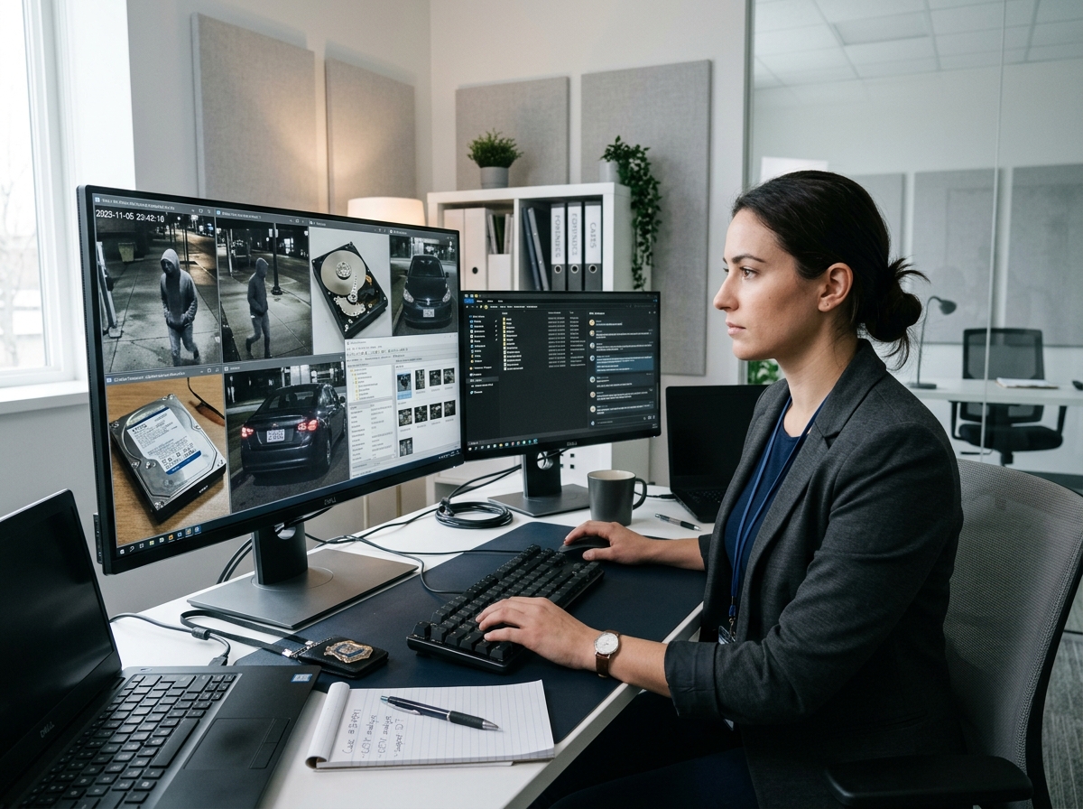 디지털 증거 분석 장면