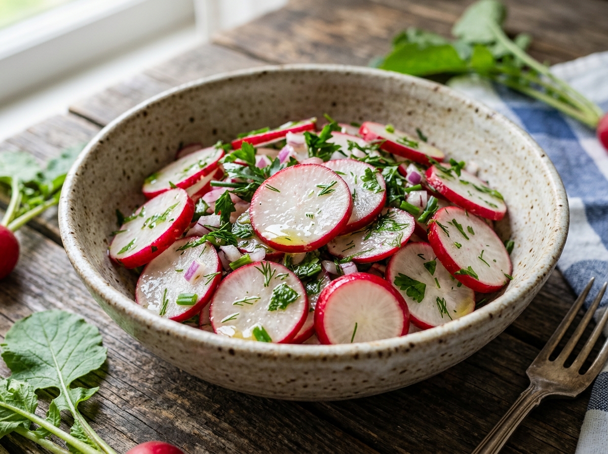 아삭한 무생채 한 접시