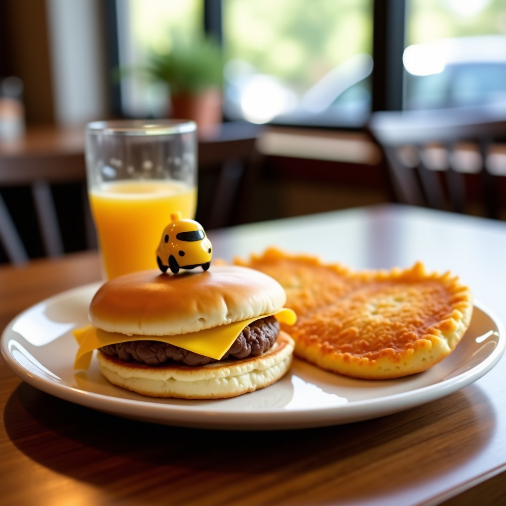 맥도날드 맥모닝 메뉴와 피규어