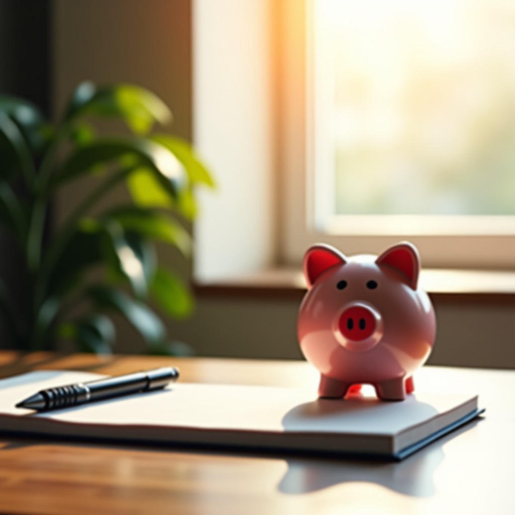 통장과 저축을 고민하는 모습