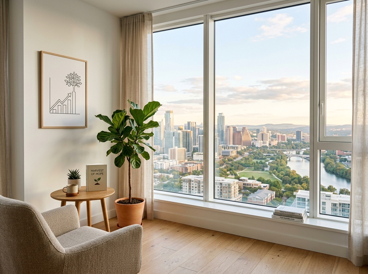 희망을 상징하는 밝은 창가