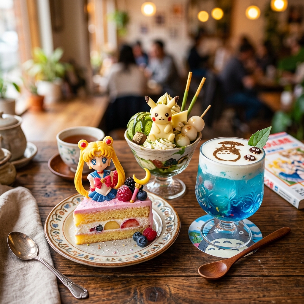 캐릭터 컨셉의 콜라보 음료와 디저트