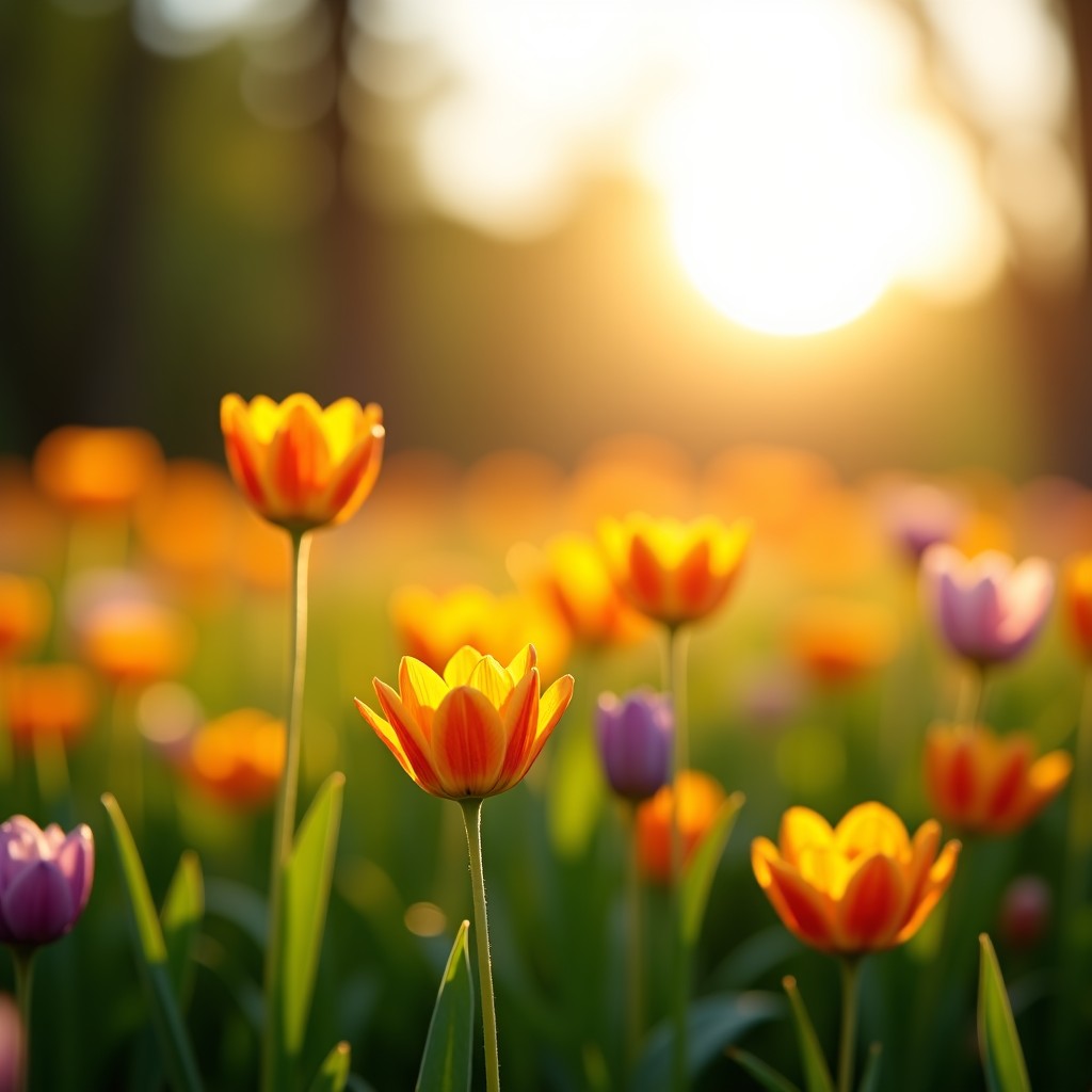 따뜻한 봄 햇살 아래 피어난 춘분 꽃