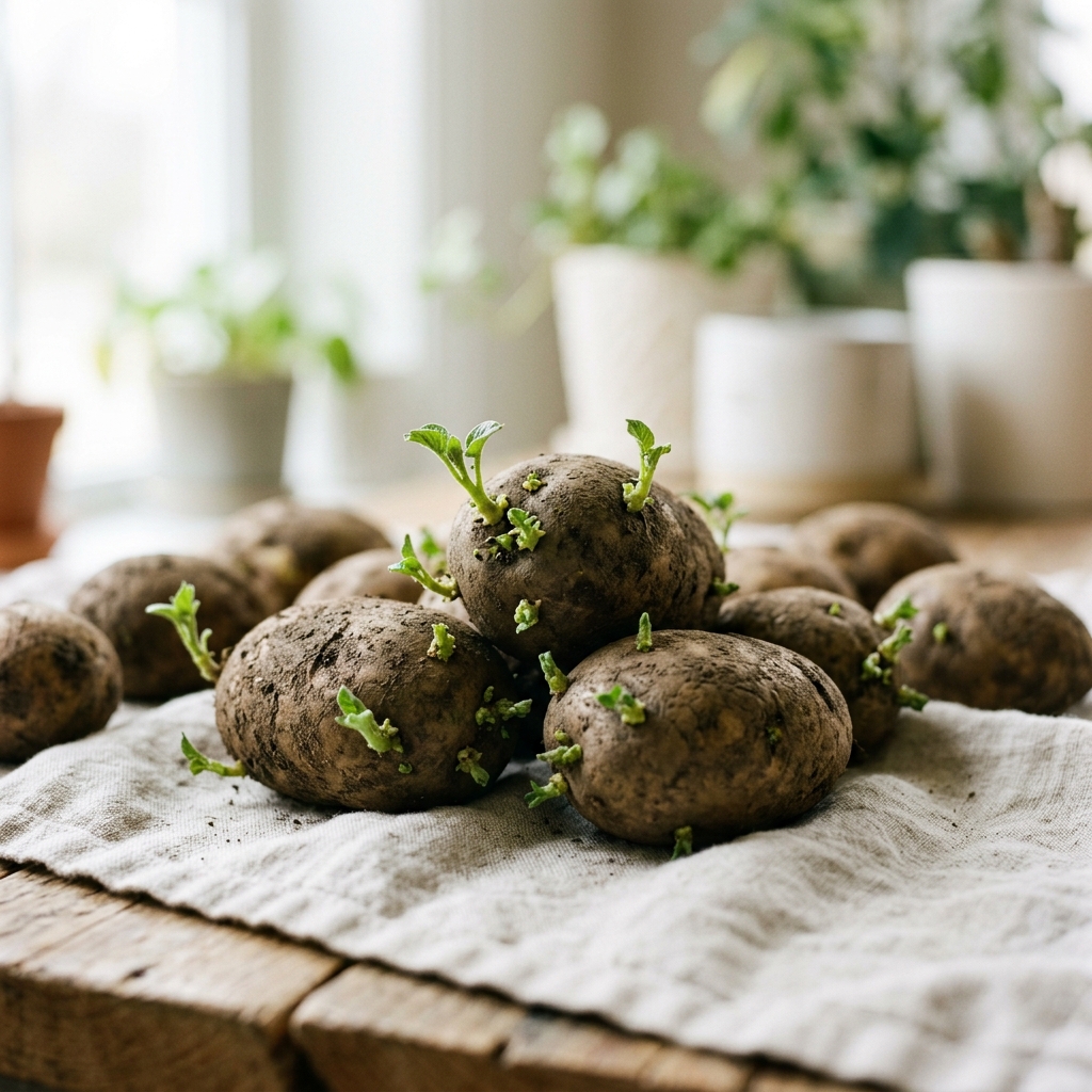 씨감자의 싹 틔우기 준비 과정